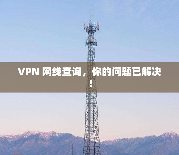VPN 网线查询,你的问题已解决! VPN 网线查询,你的问题已解决!
